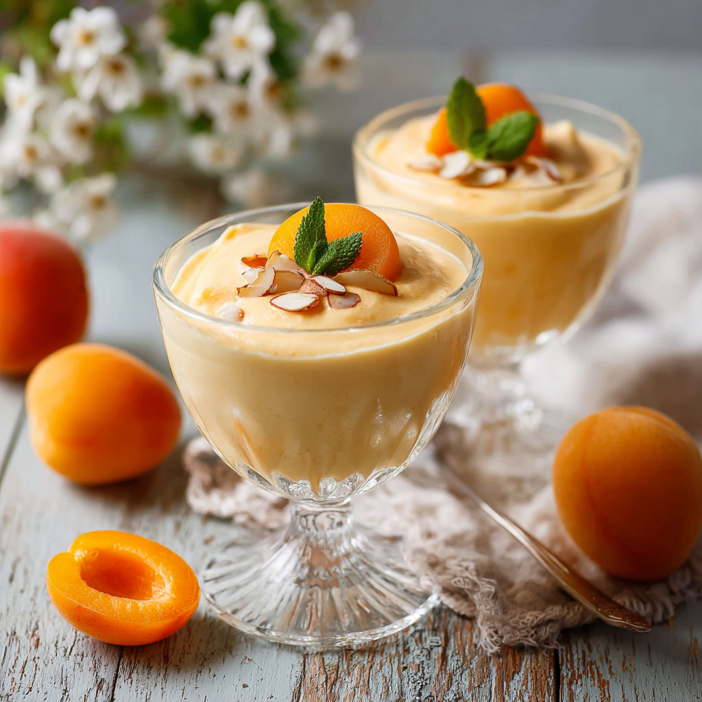 Une tarte aux fruits et crème d'amande est servie dans des verres cristallins sur une table.