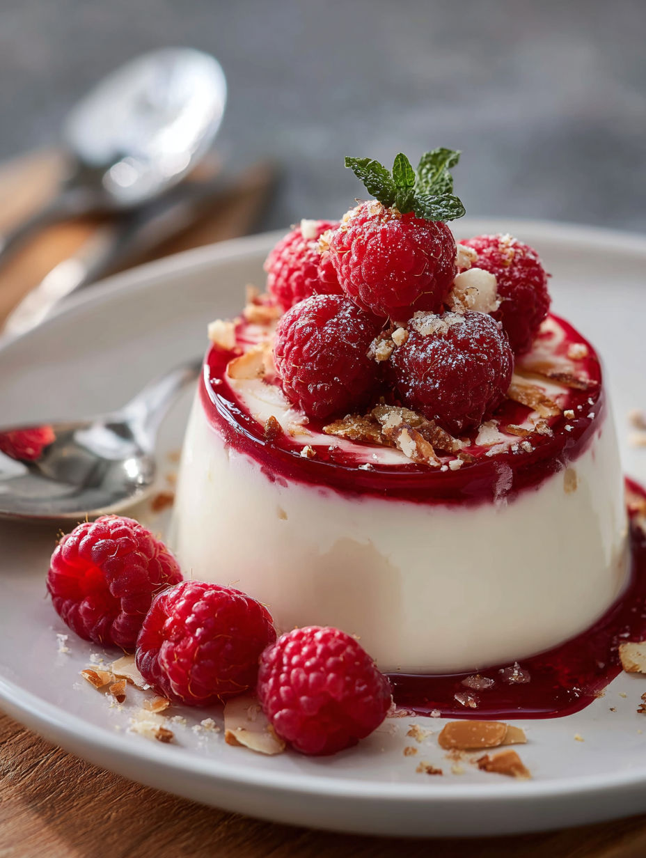 Une tarte aux fraises garnie de fraises et de noix de coco.