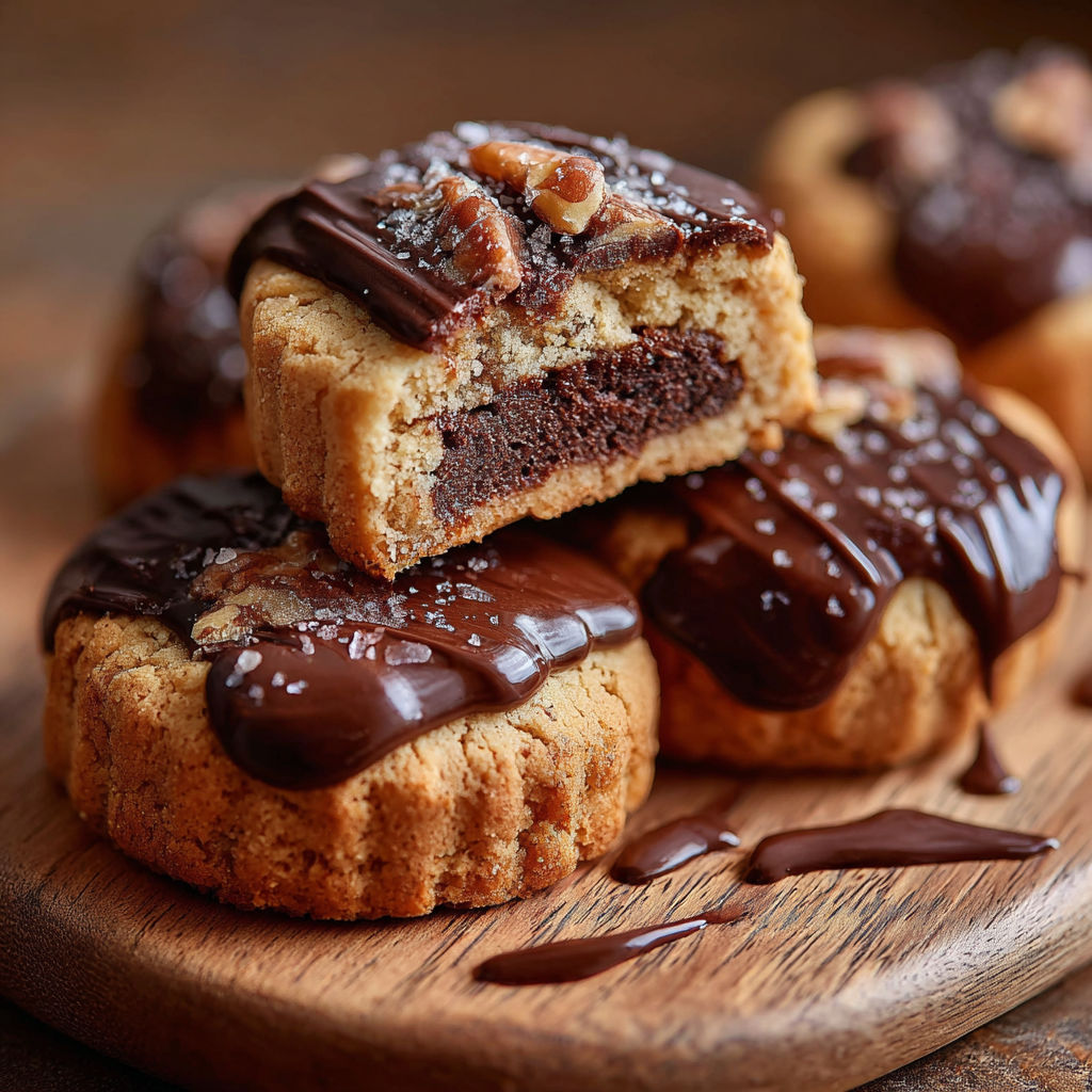 Une recette de gâteaux de chocolat avec des noix et des graines de café.