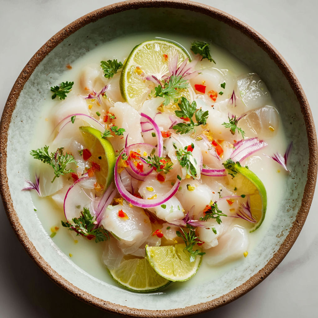 Une soupe de poisson avec des limons et des épices.
