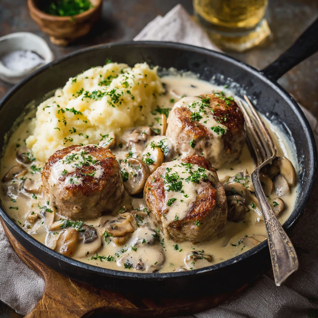Une recette de gnocchi aux champignons et au fromage.