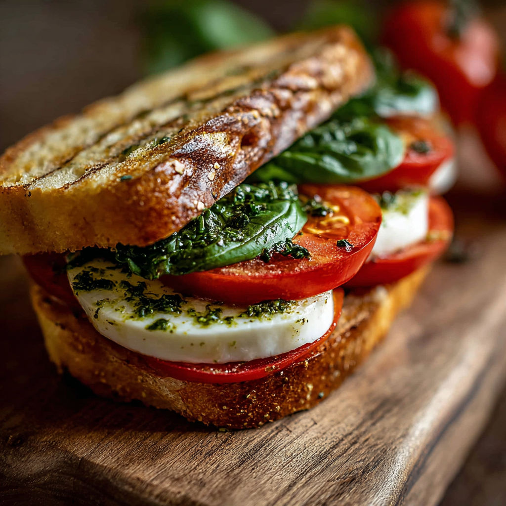 Une sandwich de tomate et de laitue sur du pain grillé.