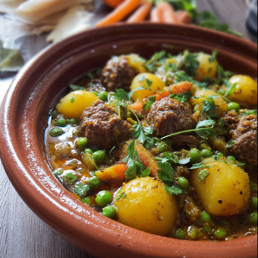 Une recette de soupe avec des légumes et des viandes.