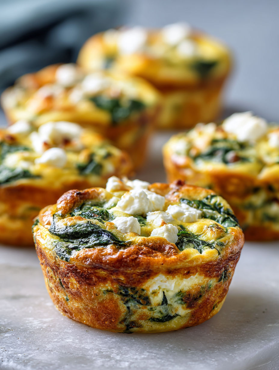 Deserts de quiche aux herbes et fromage, sur un plateau.