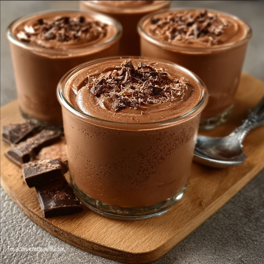 Une tarte au chocolat est servie sur un plateau en bois.