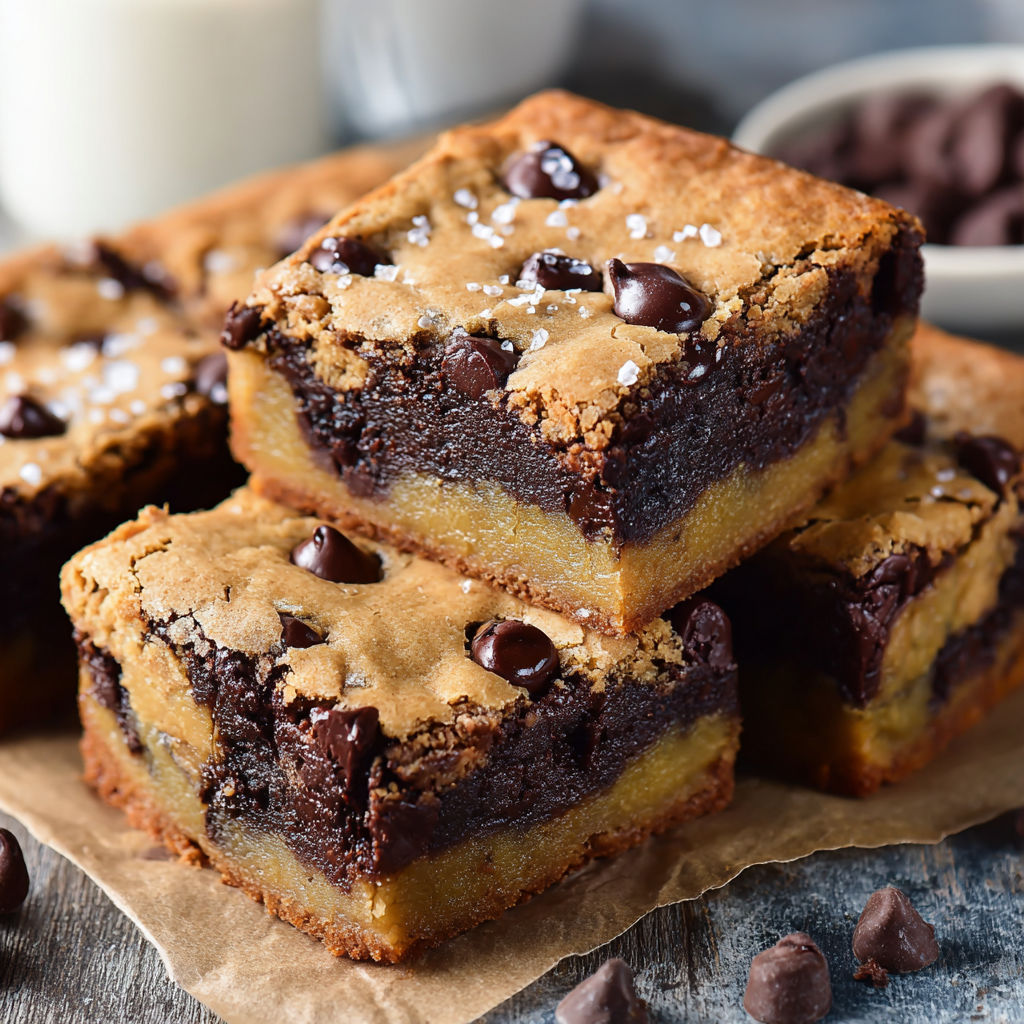 Une recette de desserts chocolat et chips de caramel.