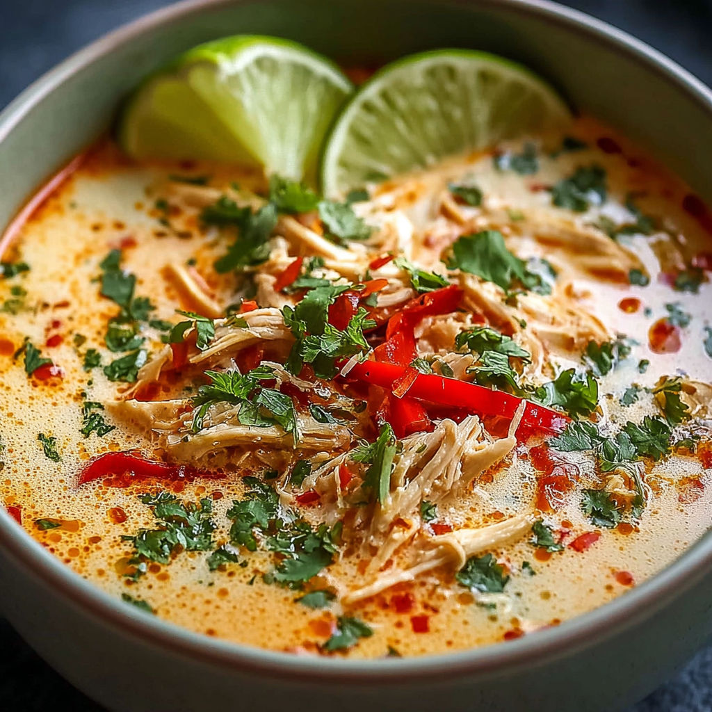 Une soupe chaude avec des légumes et des épices.