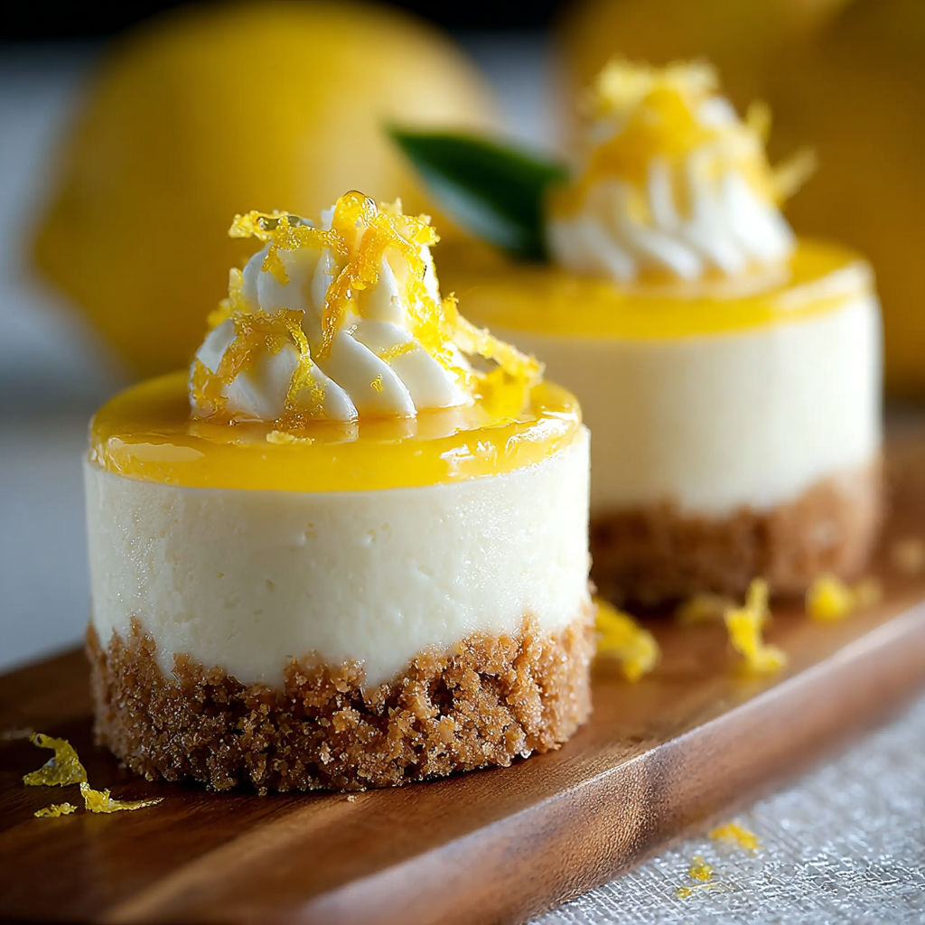 Une tarte aux citrons et à la crème, avec des citrons et des herbes vertes sur le dessert.