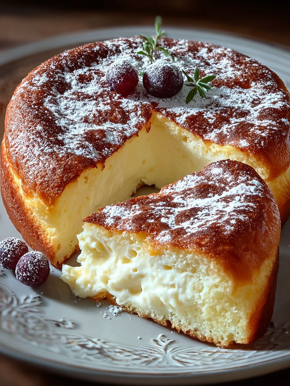 Une tarte aux cerises, avec une couche de crème chantilly, est servie sur un plateau.
