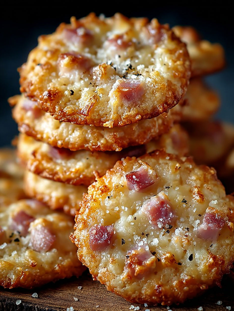 Des crêpes salées avec des bacon et des herbes.