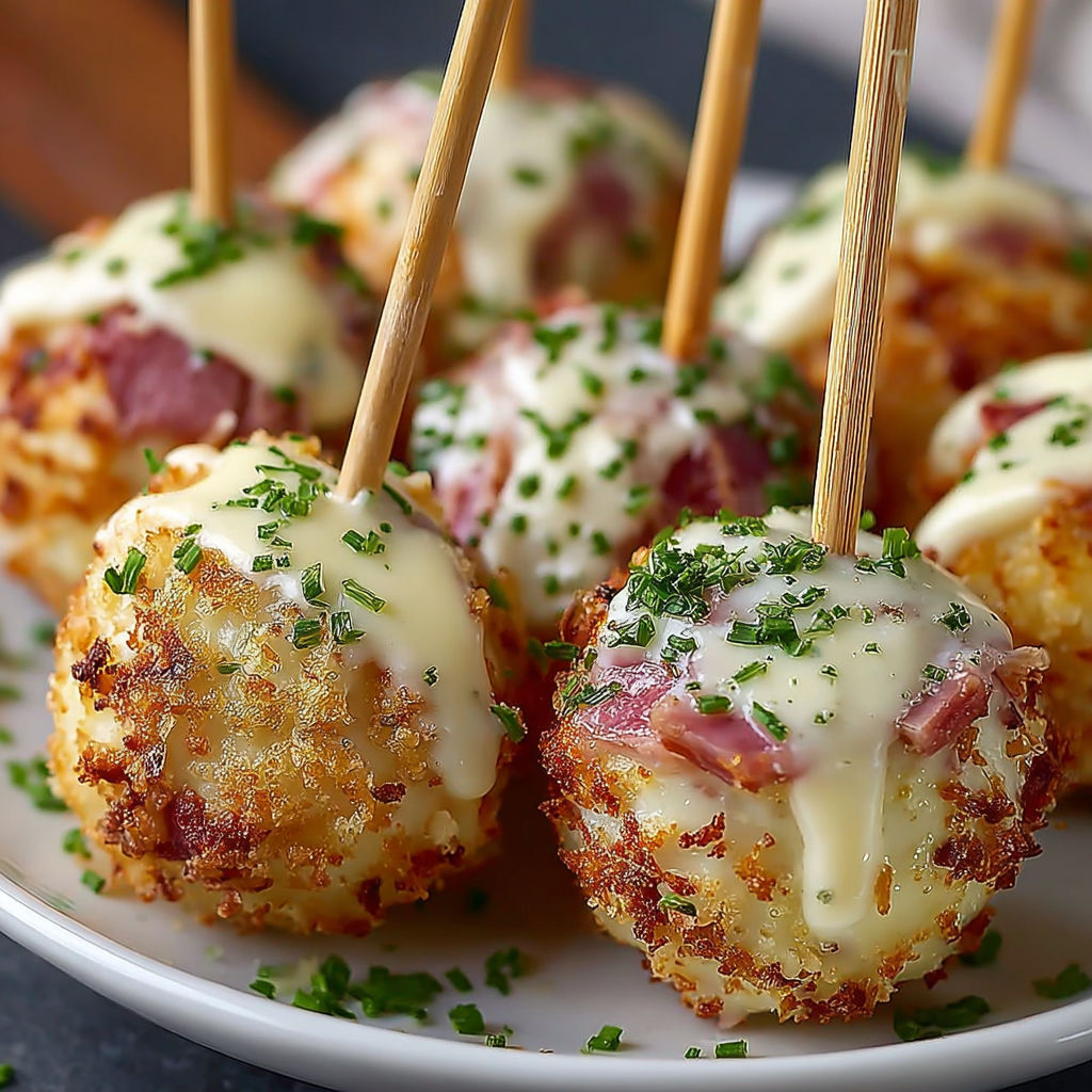 Une plate de mini-gâteaux salés jambon et fromage.