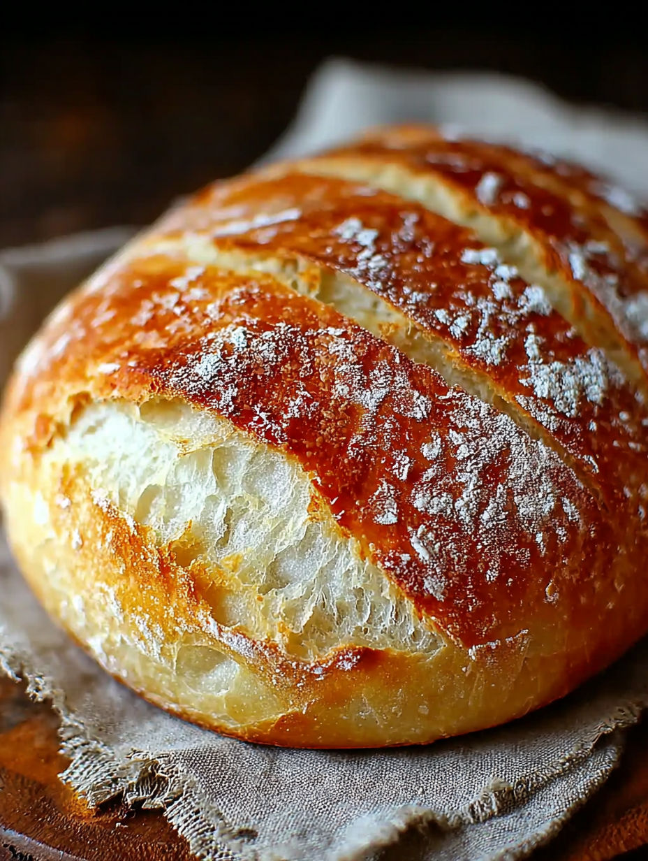 Un pain de campagne frais, parfait pour un repas rapide et délicieux.