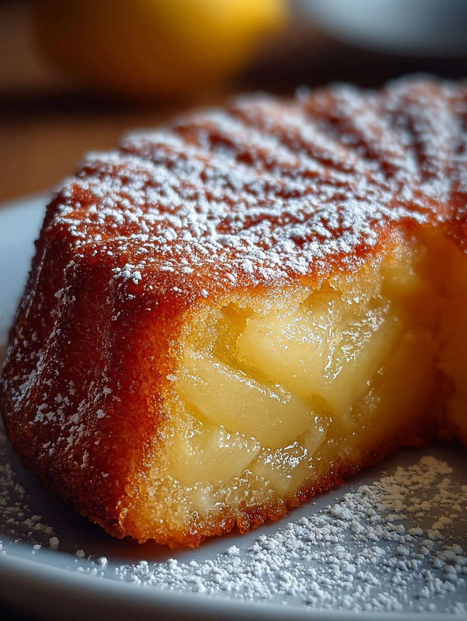 Une tarte aux pommes, recette de pâte brisée, poudre de sucre, et pommes, est servie sur un plateau.