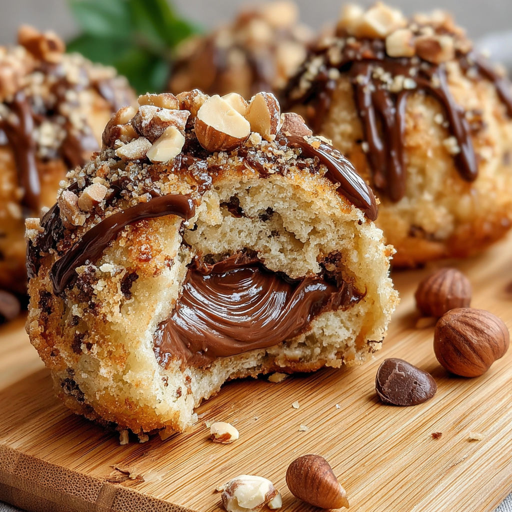 Boules de noisettes croquantes au Nutella, une recette délicieuse pour les amateurs de chocolat.