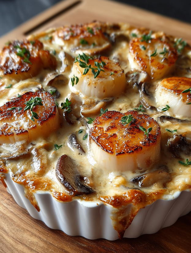 Une tarte aux épinards et aux moules, servie dans un bol en bois.
