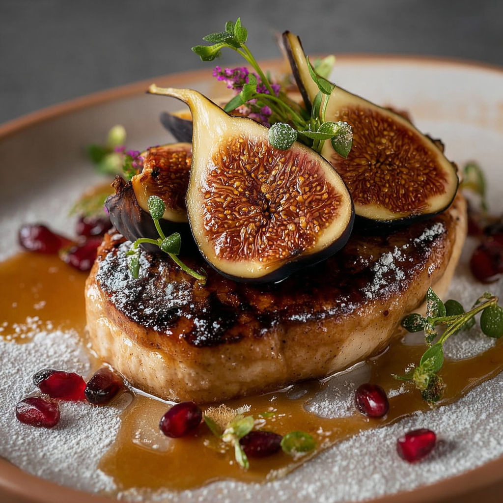 Une tartine de viande grillée avec des fruits de mer et des épinards.