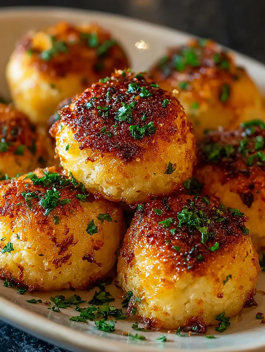 Boulettes de chou-fleur rôties au Parmesan, un plat délicieux et savoureux.