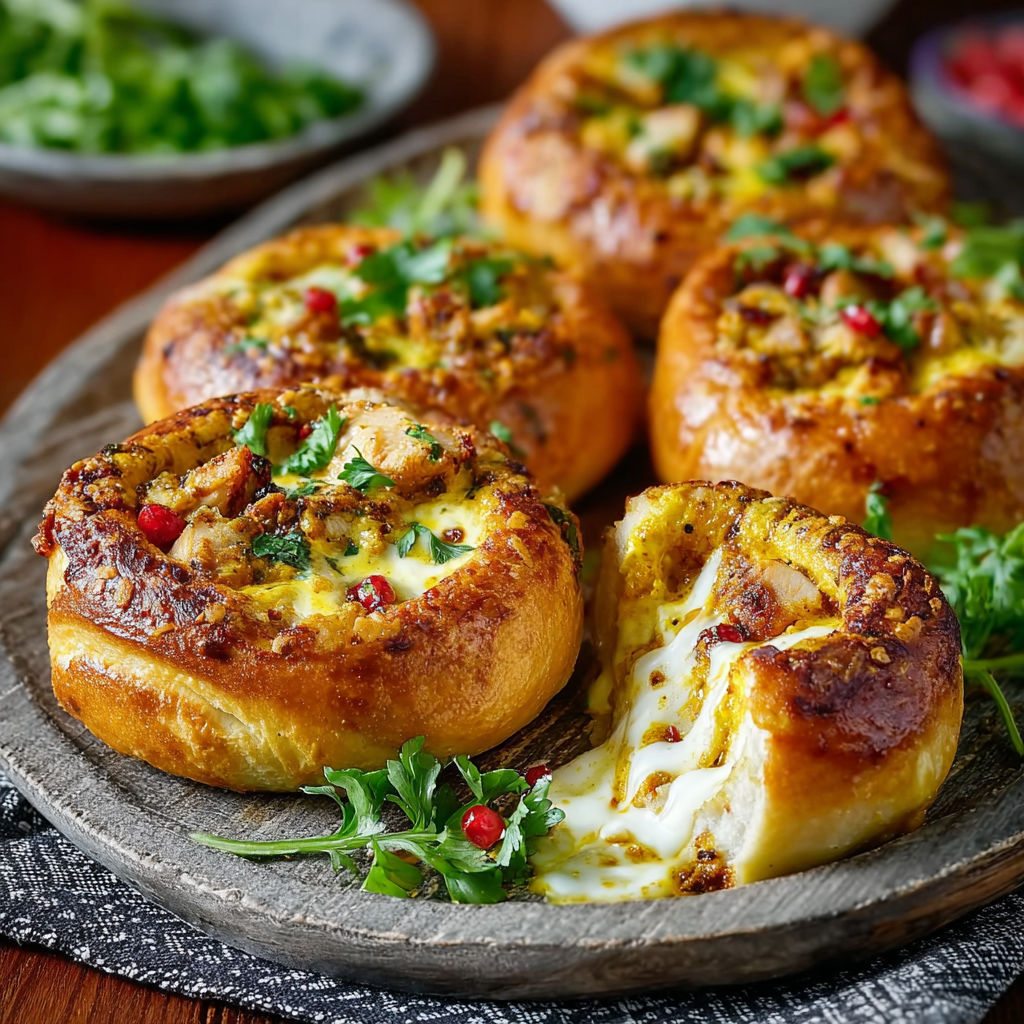 Une pâte brisée avec des herbes et des légumes, servie sur un plateau.