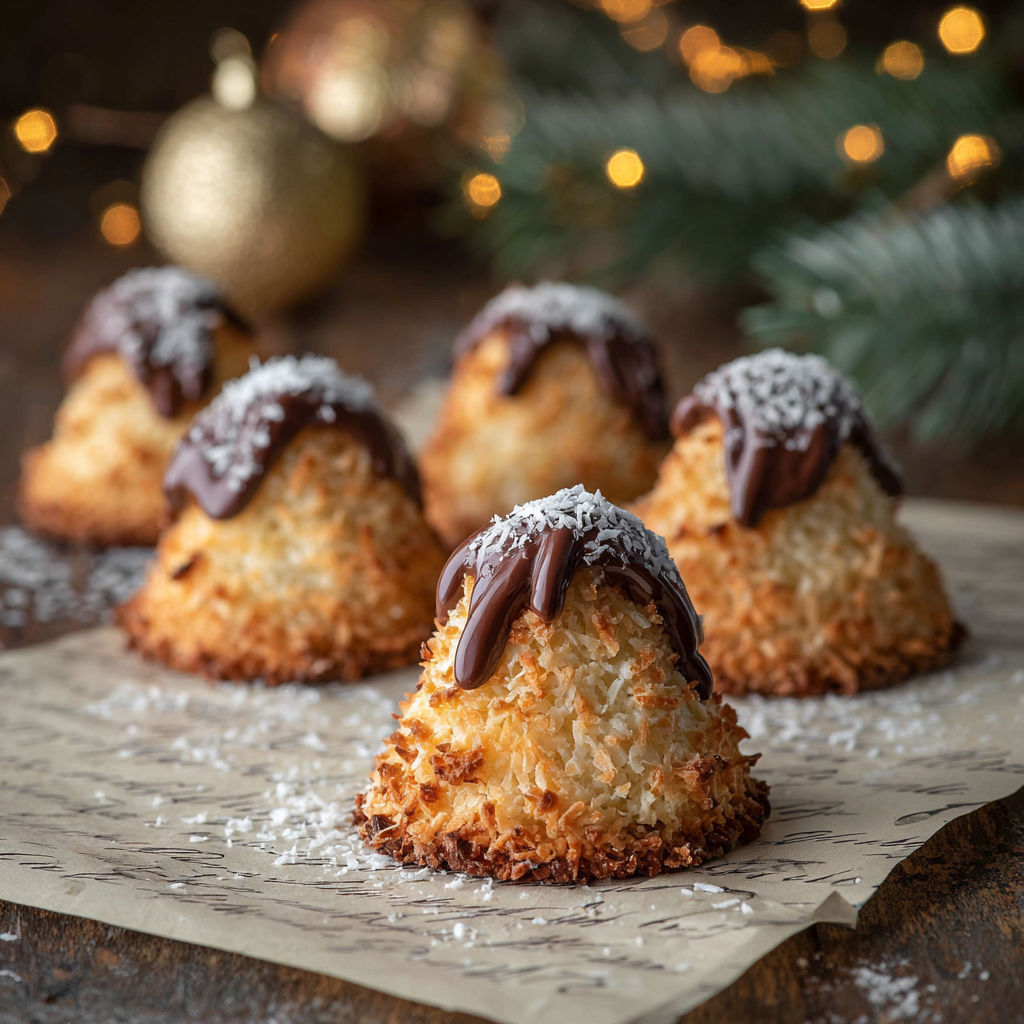 Les sapins rochers coco sont un dessert délicieux.