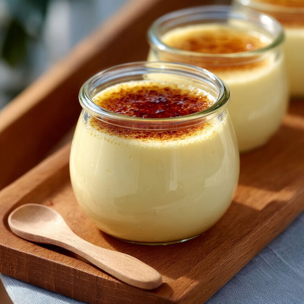 Une tarte au citron est servie dans un verre en verre.