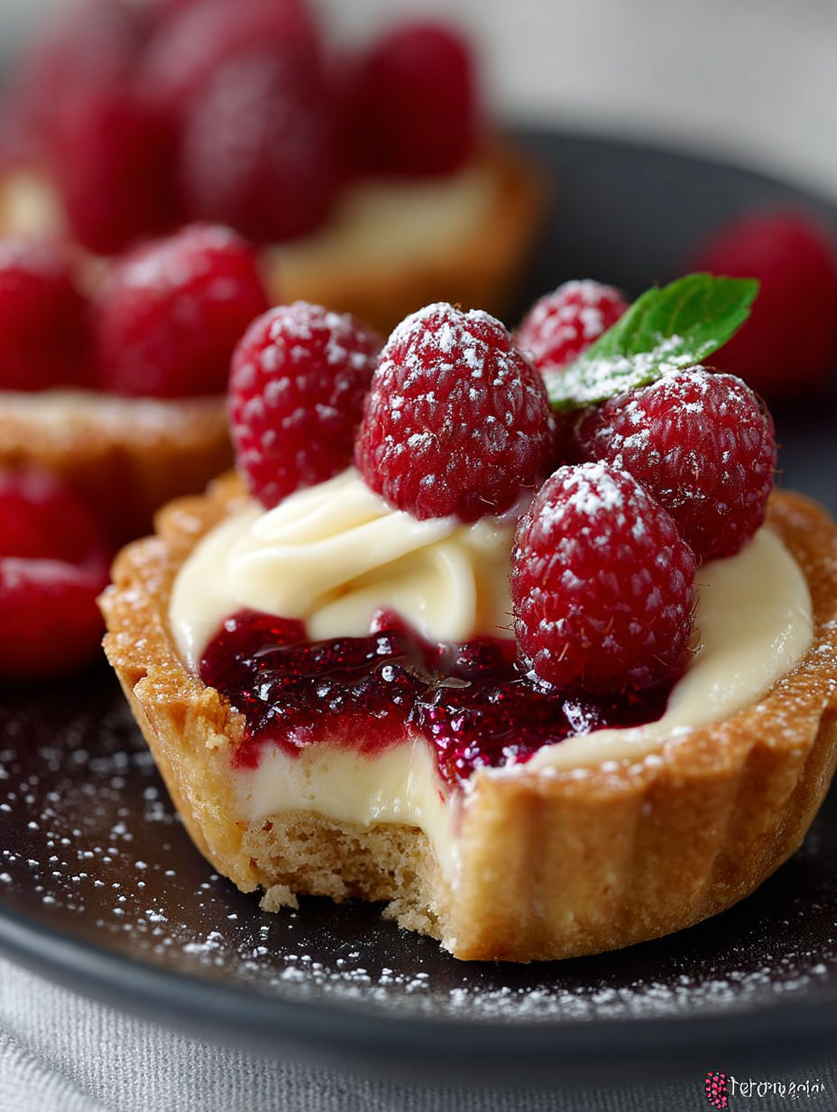 Une tarte aux fraises avec des fraises rouges et des crustacés.