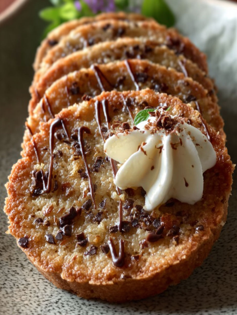 Une tarte aux fruits et au chocolat, garnie d'une pâte à crêpes, est servie sur un plateau.