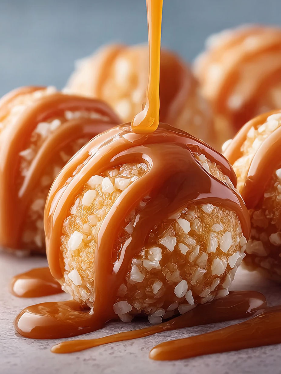 Une boule de sucre caramélisé est sur un plateau avec d'autres boules de sucre.