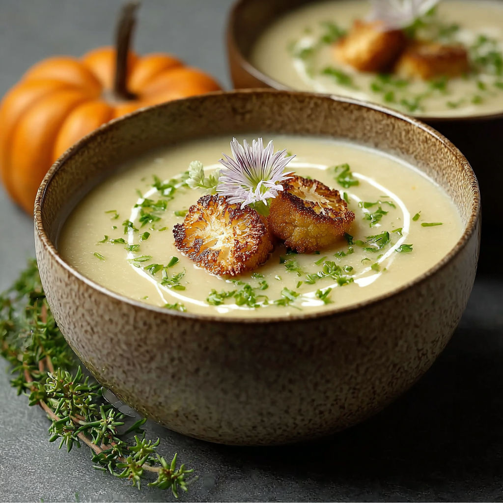 Une soupe chaude avec des épinards et des champignons, accompagnée d'un gâteau de maïs.