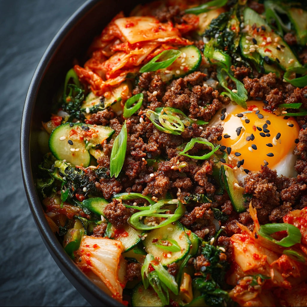 Une recette de saumon et de légumes verts, avec des légumes verts tels que des cucumbers, des brocolis et des épinards, accompagnés d'une omelette.