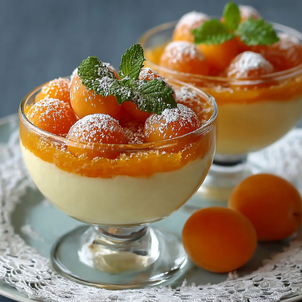 Une tarte aux fruits et à la menthe, garnie de fruits frais et de menthe fraîche, est servie dans un bol en verre.