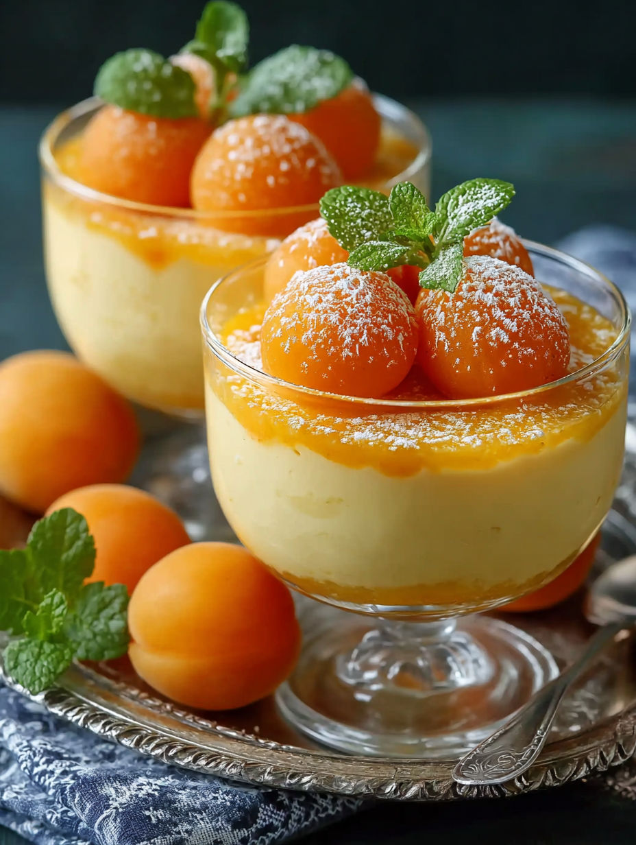 Une tarte aux fruits et crème, garnie de fruits frais et de menthe, est servie dans un bol cristallin.