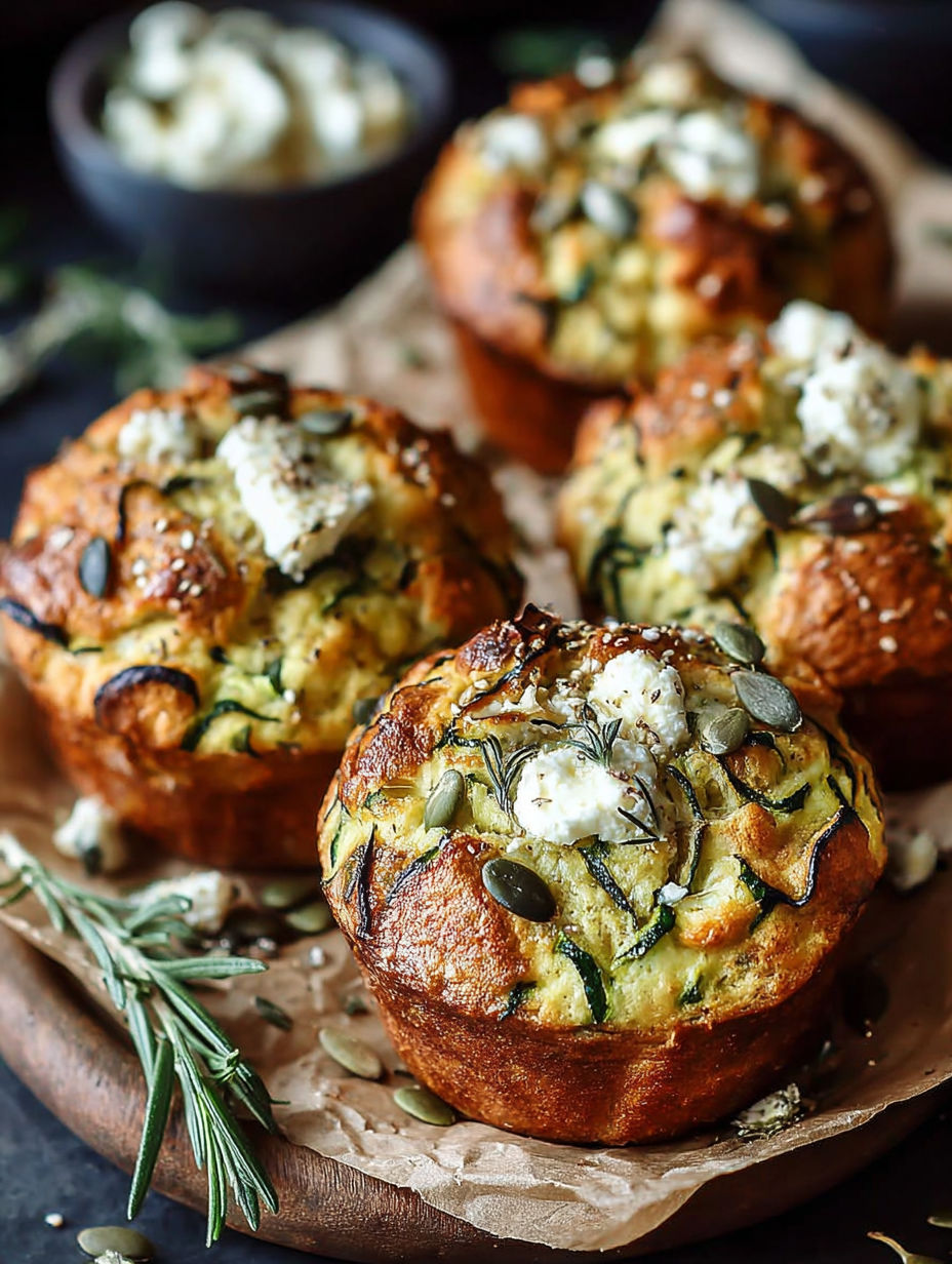 Une douzaine de muffins aux herbes et fromage, prêts à être mangés.