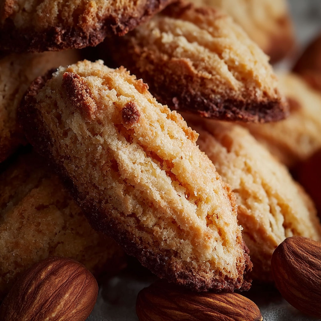 Les doigts de fée, recette facile. Une pile de biscuits croquants, dorés et croustillants, avec des noix de cajou.
