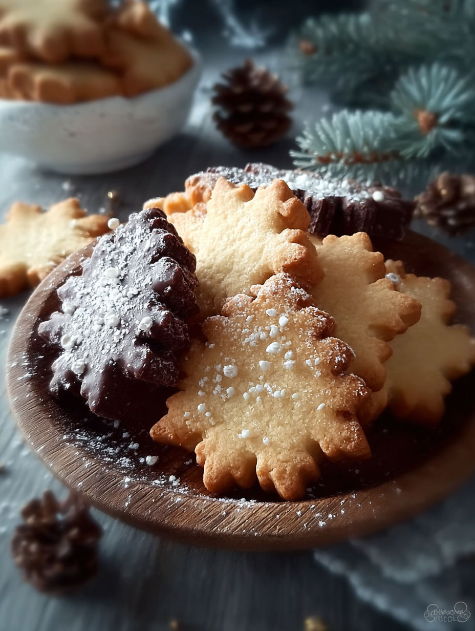 Une traye de cookies garnie de sucre et de graines de pin.