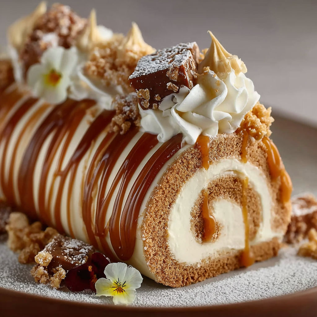 Une tarte au chocolat garnie de fleurs de cerisieres et de caramel.