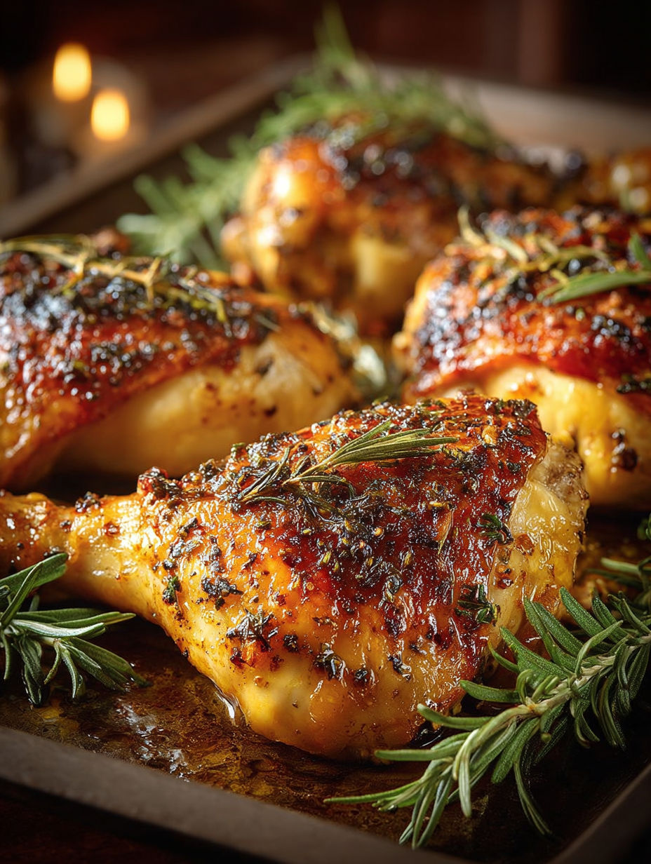 Chicken breasts marinated in a savory herb mixture, ready to be cooked.