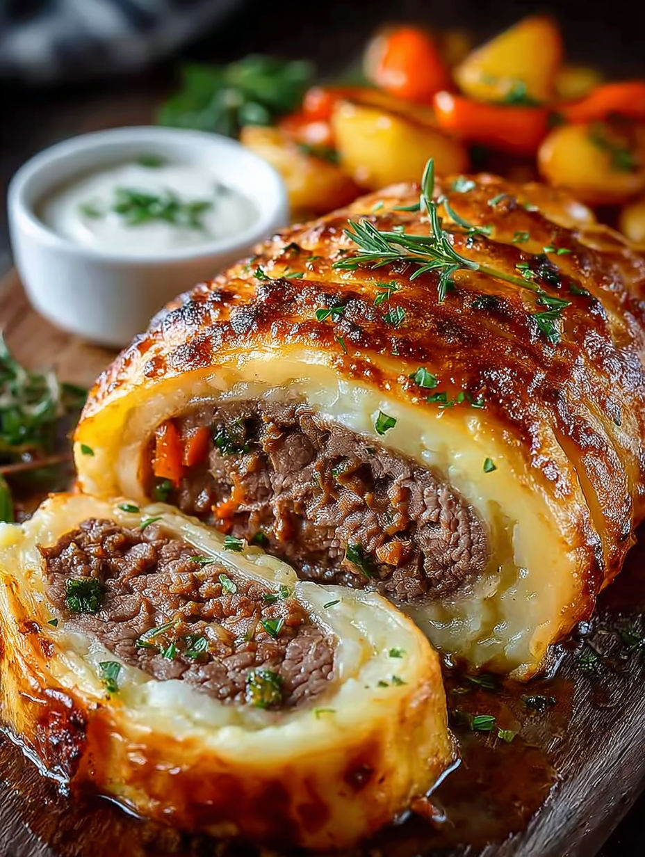 Un délicieux sandwich de viande grillée avec des légumes et une sauce, accompagné d'une salade de légumes.