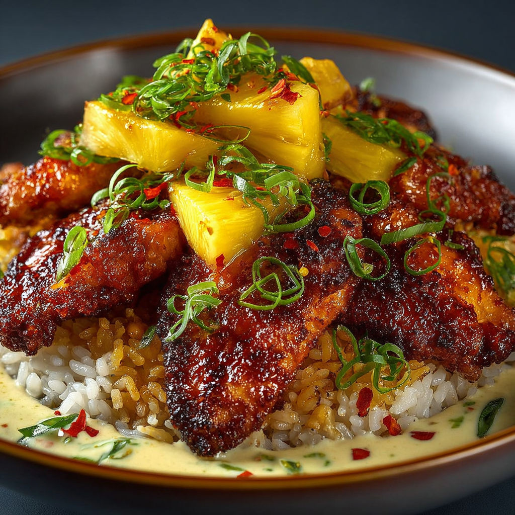 Une recette de poisson et riz avec des légumes verts et des herbes.