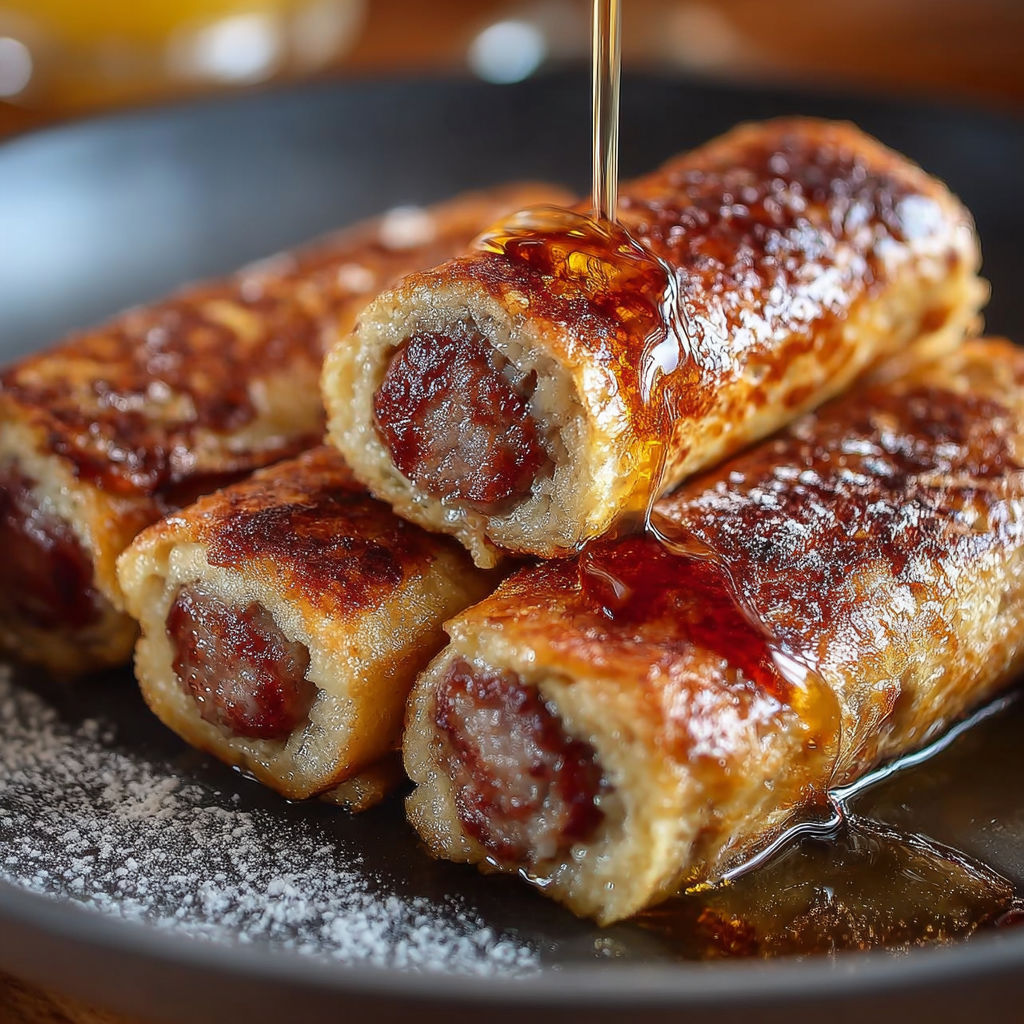 Roulés Pain Perdu Saucisses, une recette savoureuse et délicieuse.