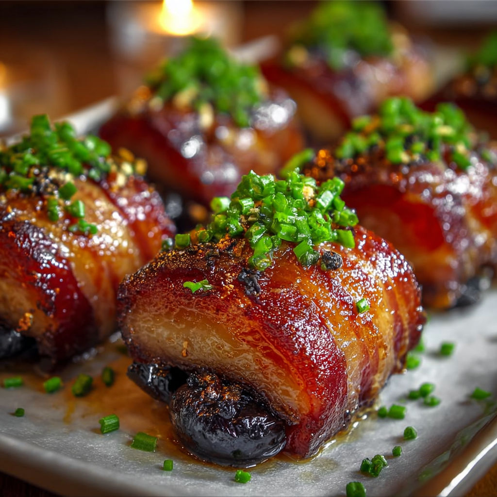Ris de porc grillés avec des herbes vertes et des épices, servis sur une assiette en céramique.