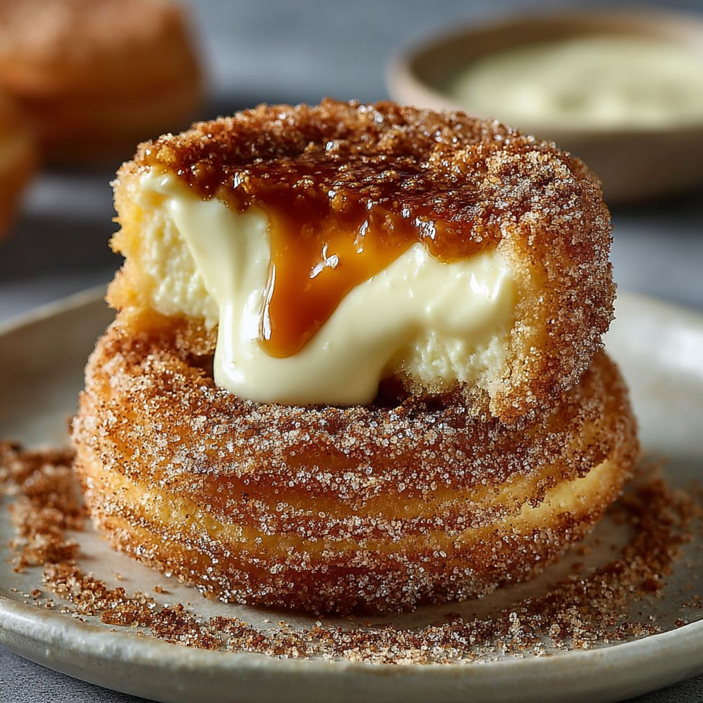Une tarte aux fruits de mer, garnie de sauce au caramel, est servie sur un plateau.