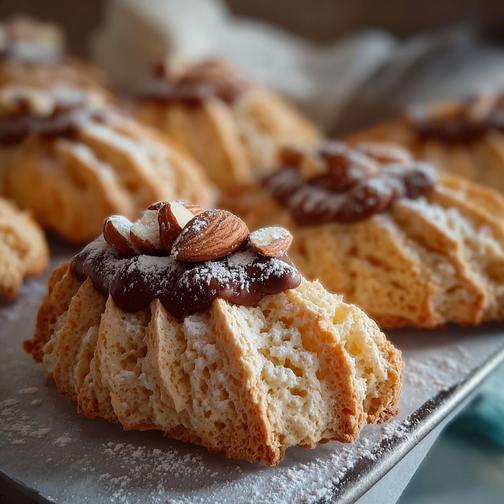 Une tarte aux noix et au chocolat, garnie de noix et de chocolat, est servie sur un plateau.