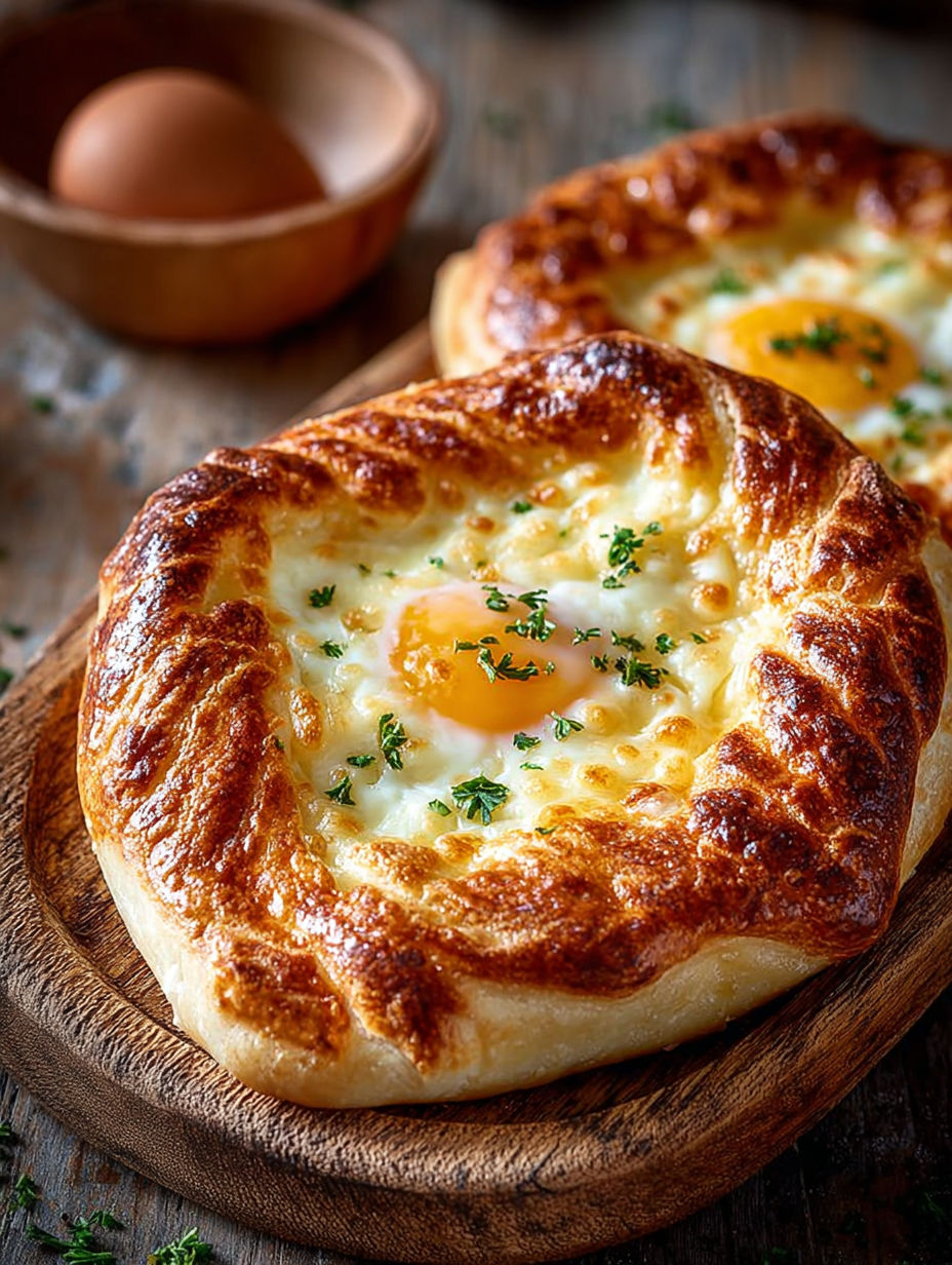 Une quiche aux oeufs et aux herbes, servie sur un plateau de bois.