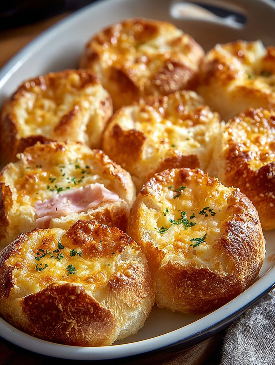 Une recette de quenelles de fromage et de viande, servies dans un plat en porcelaine.