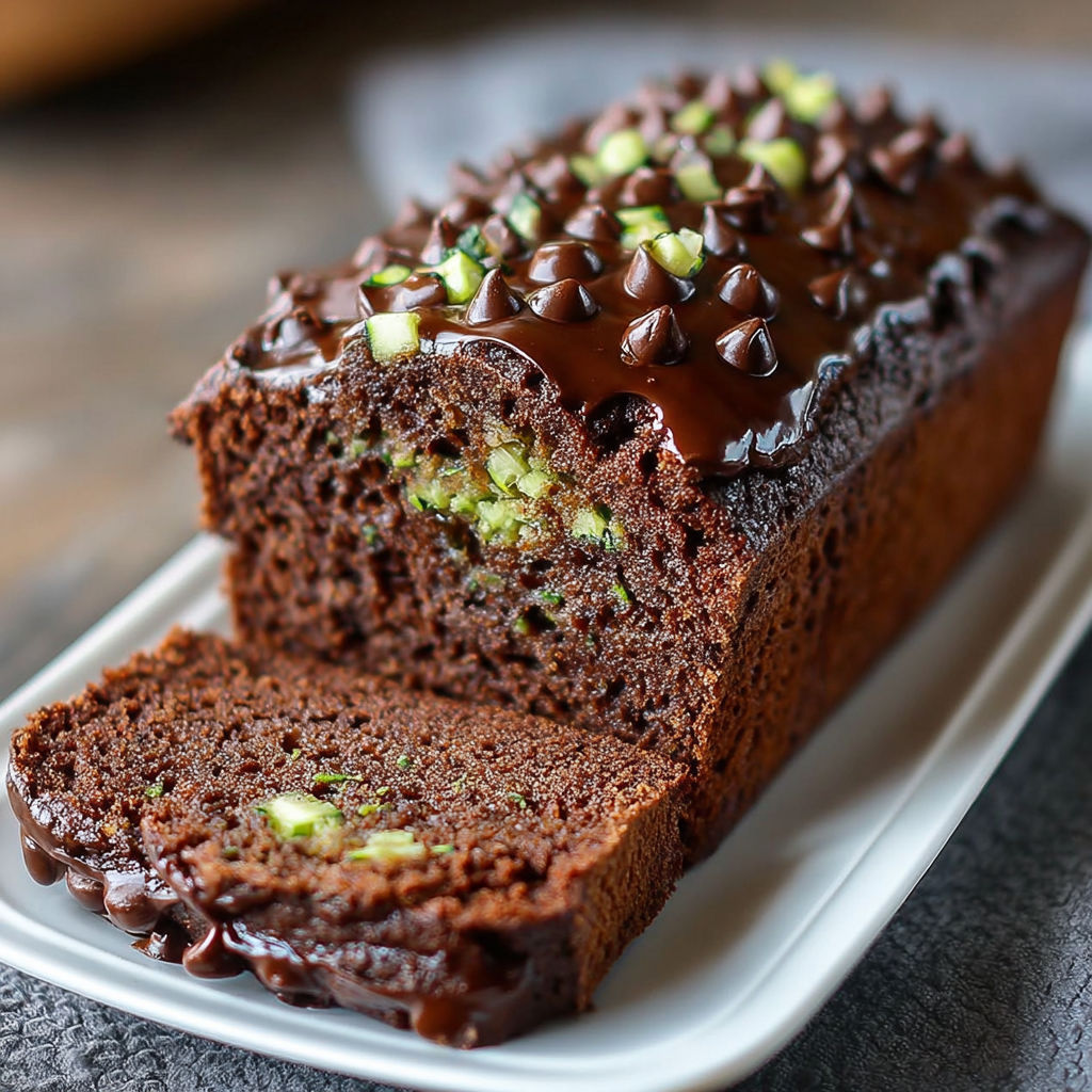 Une portion de gourmandise chocolatée aux légumes, servie sur un plateau.