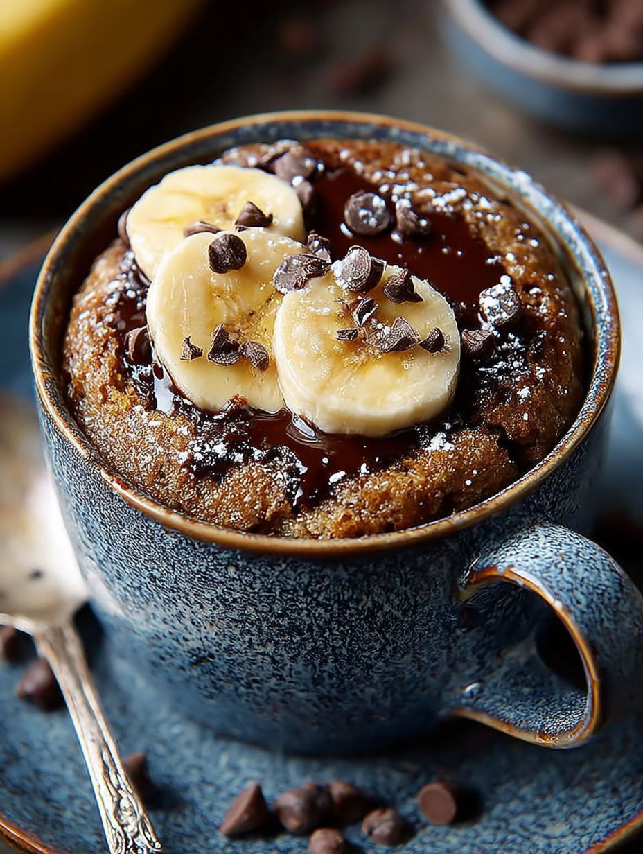 Une tarte au chocolat avec des bananes et des noix de cacao.