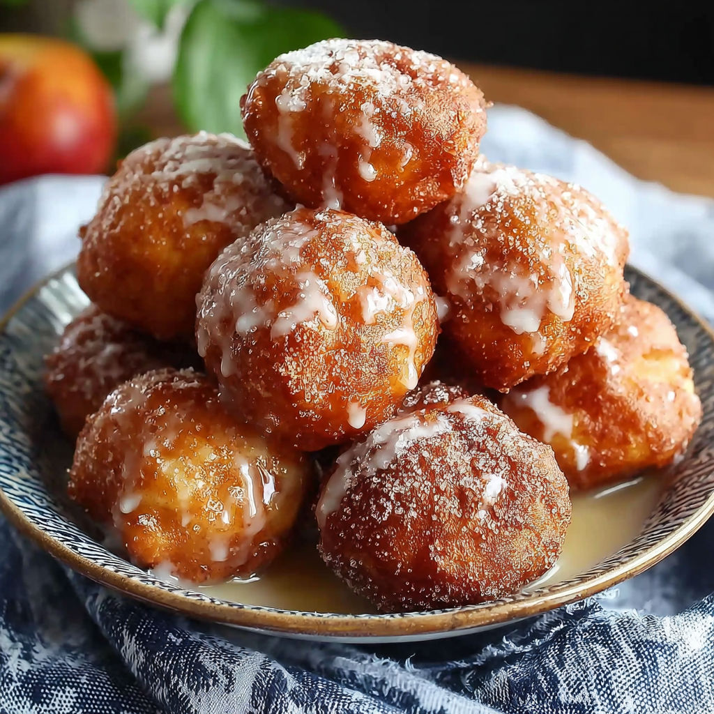 Une pile de beignets saupoudrés de sucre et de poudre de café, sur un plateau.