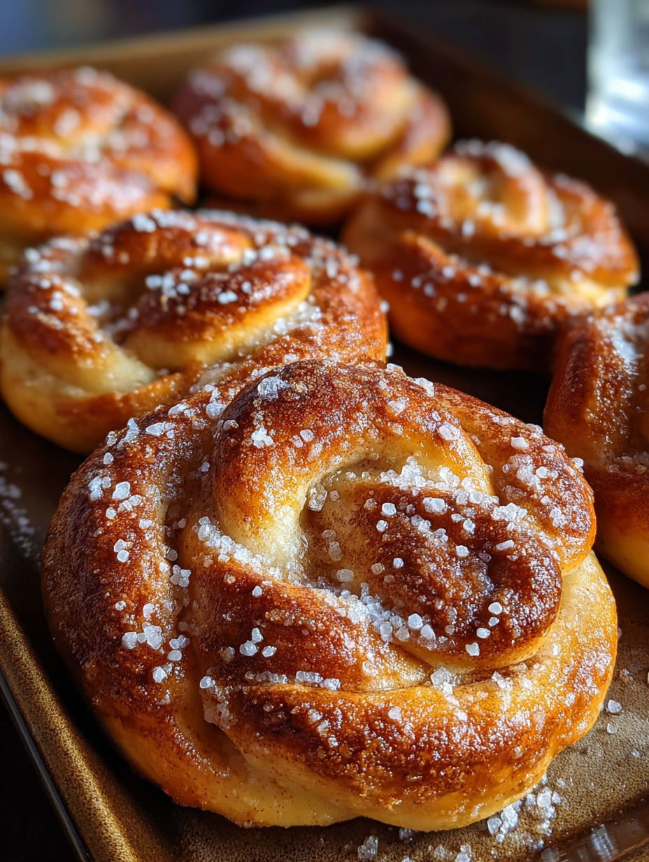 Une pâte à pâtes sucrée et salée, cuite et garnie de sucre et de graines de café, est servie sur un plateau.