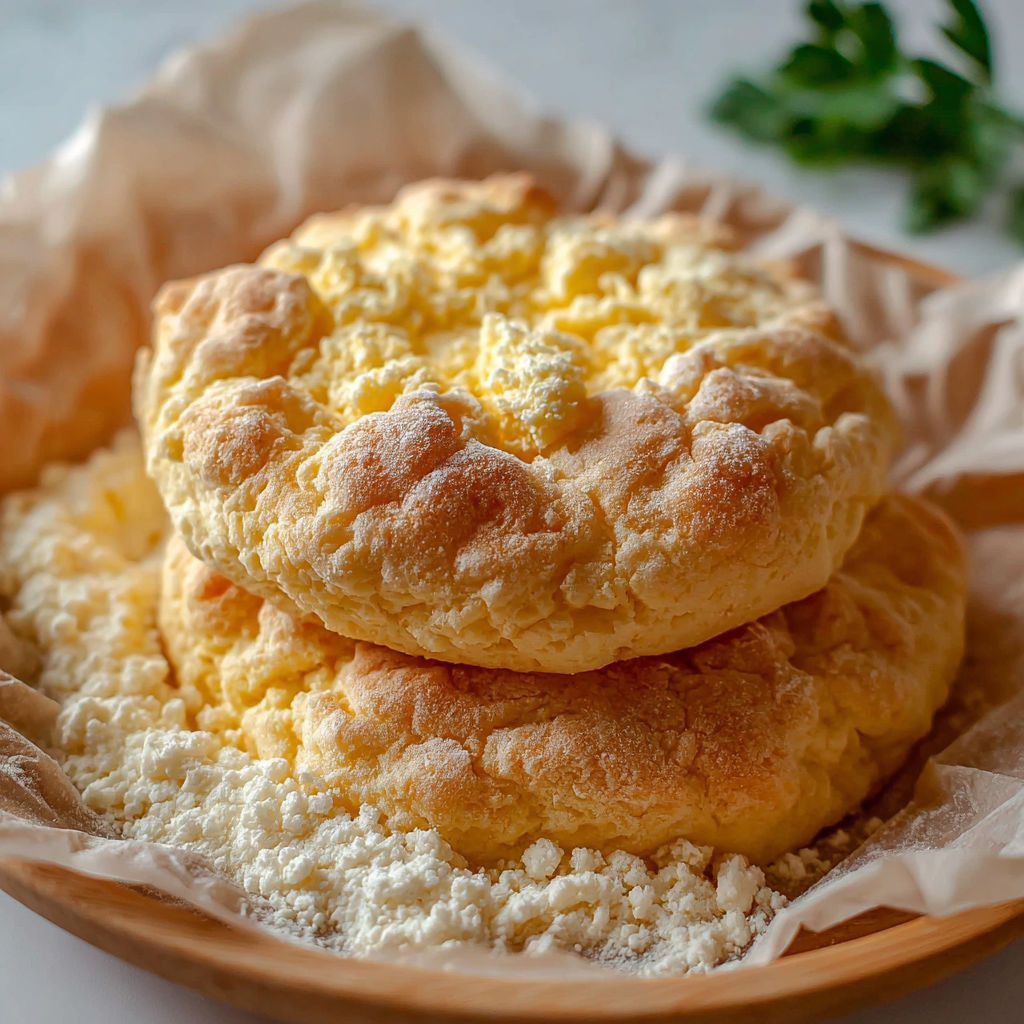 Une pâte de pâte léger au fromage blanc.