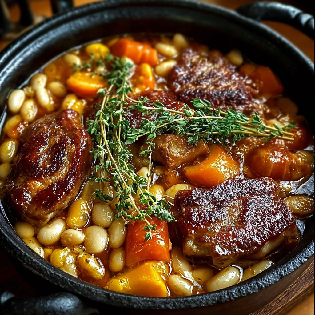 Une recette de potage avec des légumes et des viandes.
